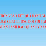 Thông báo kết quả đánh giá, xếp loại chất lượng đối với tập thể, cá nhân lãnh đạo, quản lý năm 2025