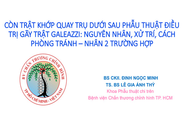 Trật khớp quay trụ dưới sau phẫu thuật