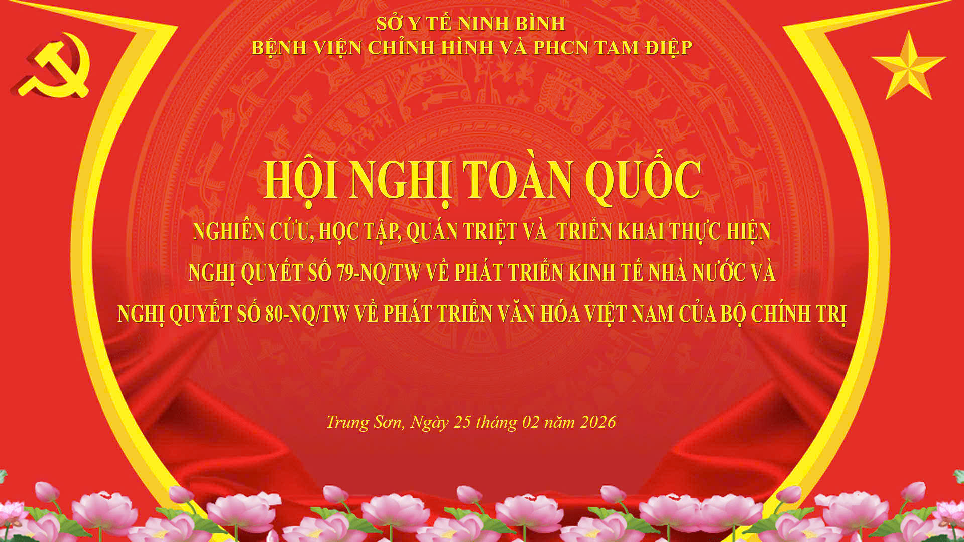 BV Chỉnh hình và PHCN Tam Điệp tham dự Hội nghị toàn quốc nghiên cứu, học tập, quán triệt và triển khai thực hiện Nghị quyết Đại hội XIV của Đảng nghi quyet 1