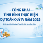 Công khai tình hình thực hiện dự toán Quý IV năm 2025