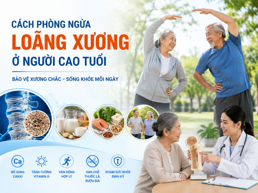 Cách phòng ngừa loãng xương ở người cao tuổi hiệu quả để bảo vệ sức khỏe xương khớp
