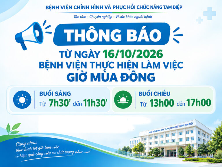 THÔNG BÁO GIỜ LÀM VIỆC MÙA ĐÔNG